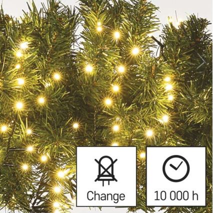 LED Kalėdinė lauko girlianda 600xLED/17m IP44 šiltai balta