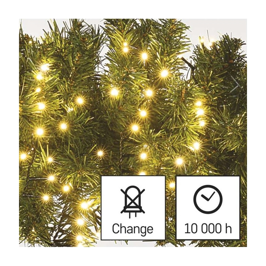 LED Kalėdinė lauko girlianda 600xLED/17m IP44 šiltai balta