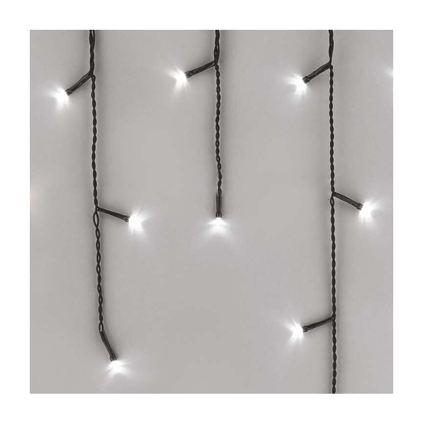 LED Kalėdinė lauko girlianda 600xLED/8 režimai 15m IP44 šaltai balta