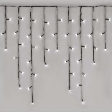 LED Kalėdinė lauko girlianda 600xLED/8 režimų 15m IP44 šaltai balta