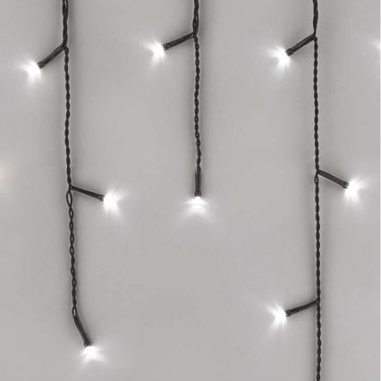 LED Kalėdinė lauko girlianda 600xLED/8 režimų 15m IP44 šaltai balta