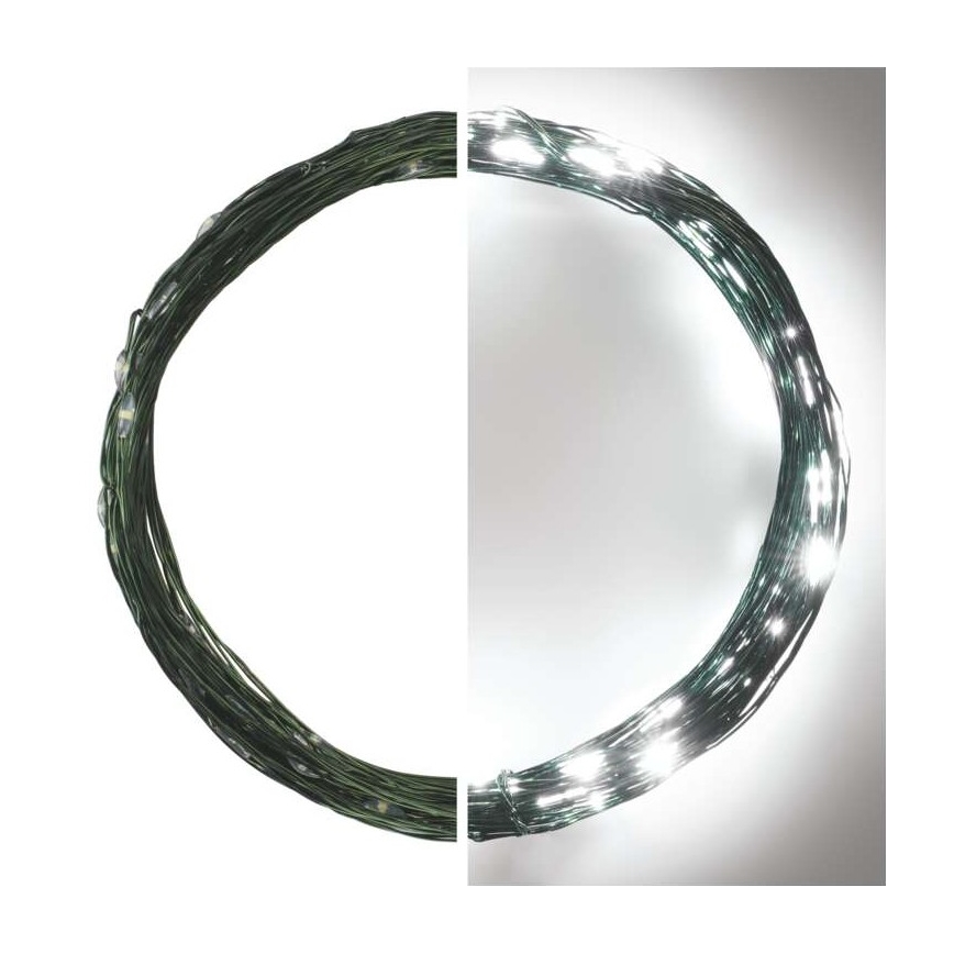 LED Kalėdinė lauko girlianda 75xLED/12,5m IP44 šaltai balta