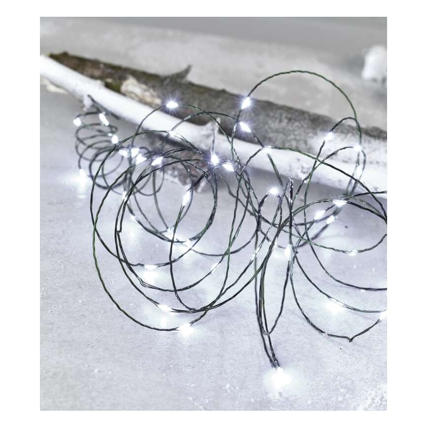 LED Kalėdinė lauko girlianda 75xLED/12,5m IP44 šaltai balta
