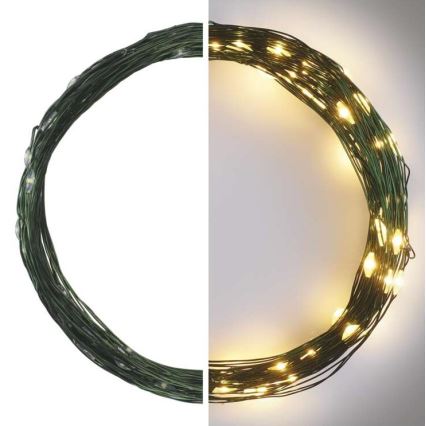 LED Kalėdinė lauko girlianda 75xLED/12,5m IP44 šiltai balta