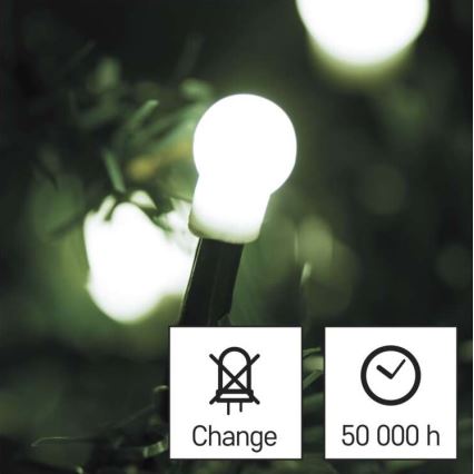 LED Kalėdinė lauko girlianda 80xLED/13m IP44 šaltai balta