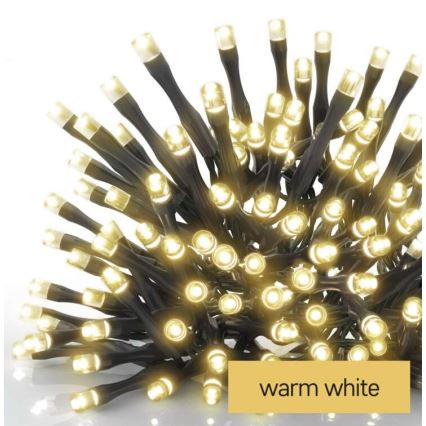 LED Kalėdinė lauko girlianda 80xLED/3xAA 6,1 m IP44 šiltai balta