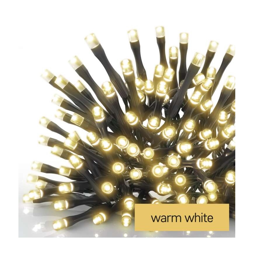 LED Kalėdinė lauko girlianda 80xLED/3xAA 6,1 m IP44 šiltai balta