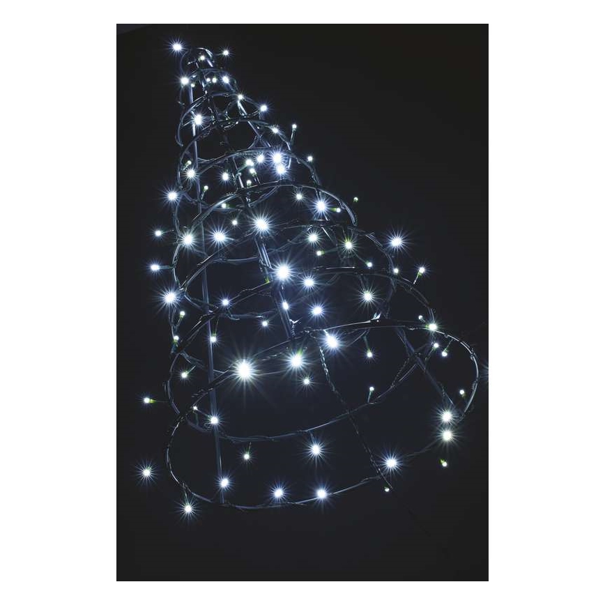 LED Kalėdinė lauko girlianda CHAIN 40xLED 9m IP44 šaltai balta