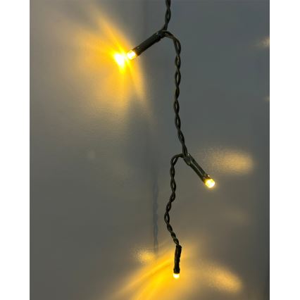 LED kalėdinė lauko girlianda — 200 LED, 230 V, 7,6 m, IP44, juoda
