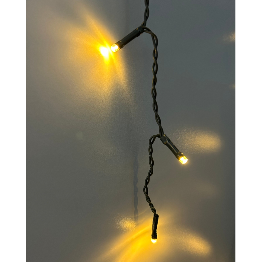 LED kalėdinė lauko girlianda — 200 LED, 230 V, 7,6 m, IP44, juoda