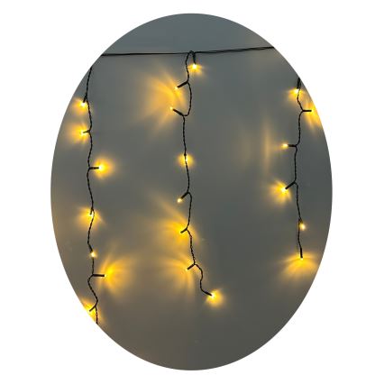 LED kalėdinė lauko girlianda — 200 LED, 230 V, 7,6 m, IP44, juoda