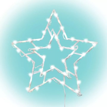 LED Kalėdinė lauko langų dekoracija 35xLED/230V IP44 šilta balta/žvaigždė