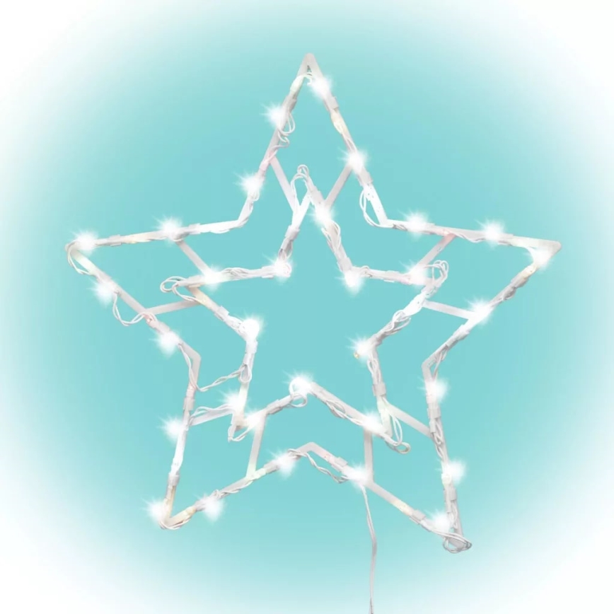 LED Kalėdinė lauko langų dekoracija 35xLED/230V IP44 šilta balta/žvaigždė