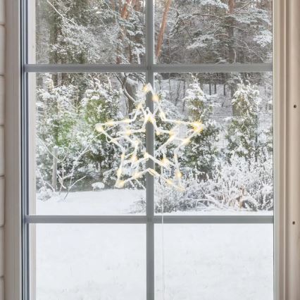 LED Kalėdinė lauko langų dekoracija 35xLED/230V IP44 šilta balta/žvaigždė