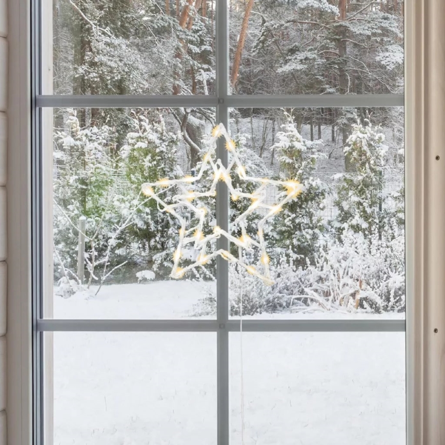 LED Kalėdinė lauko langų dekoracija 35xLED/230V IP44 šilta balta/žvaigždė