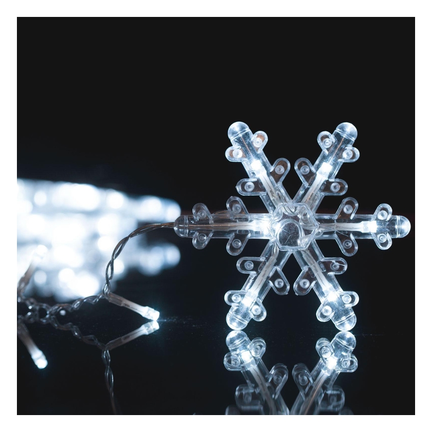 LED kalėdinė lauko užuolaida 224 LED 3,5x0,75 m IP44 šaltai balta