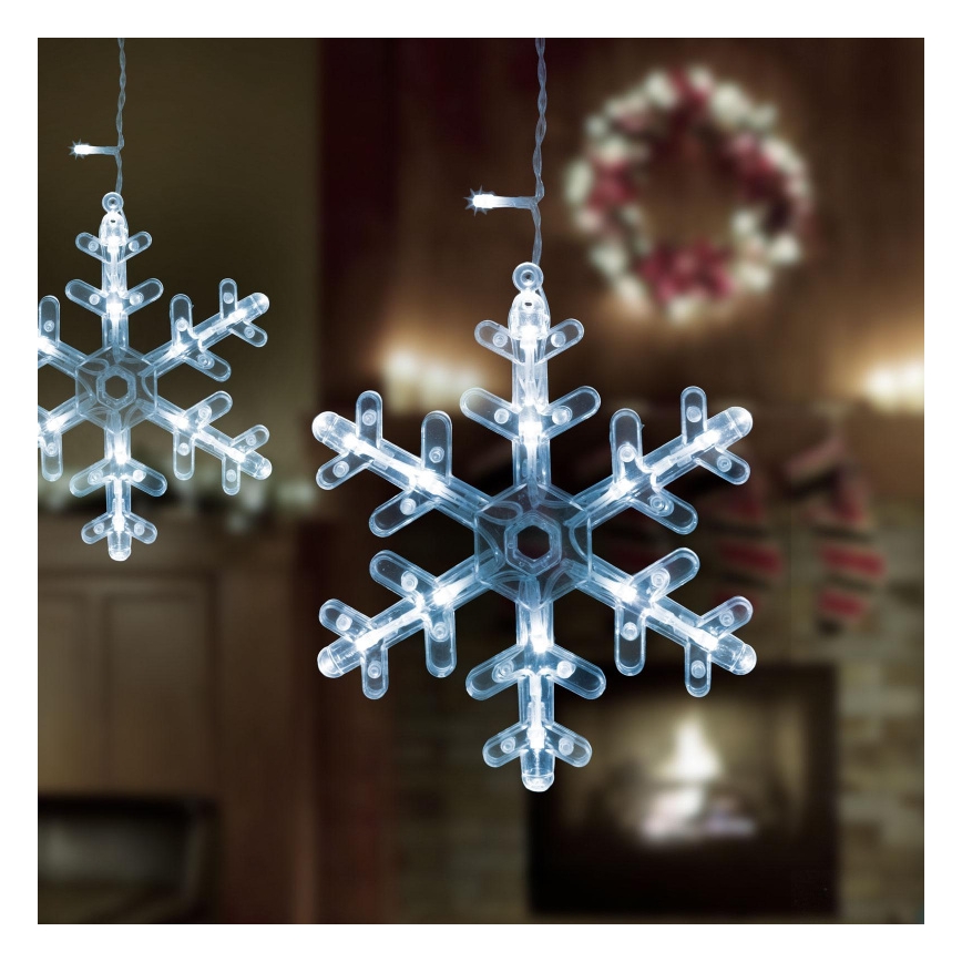 LED kalėdinė lauko užuolaida 224 LED 3,5x0,75 m IP44 šaltai balta