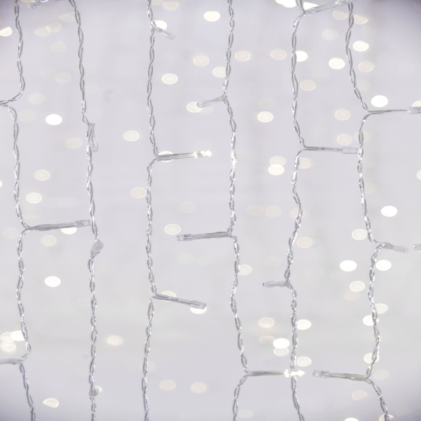 LED Kalėdinė lauko užuolaida CURTAIN 480xLED/8,4W/230V 3x3 m IP44 šalta balta