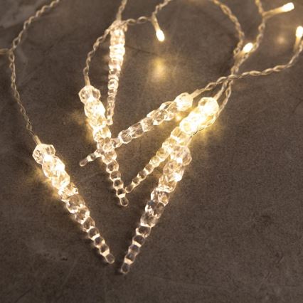 LED kalėdinė lauko užuolaidų girlianda, 180 LED, 3,5x0,7 m, IP44, šiltai balta