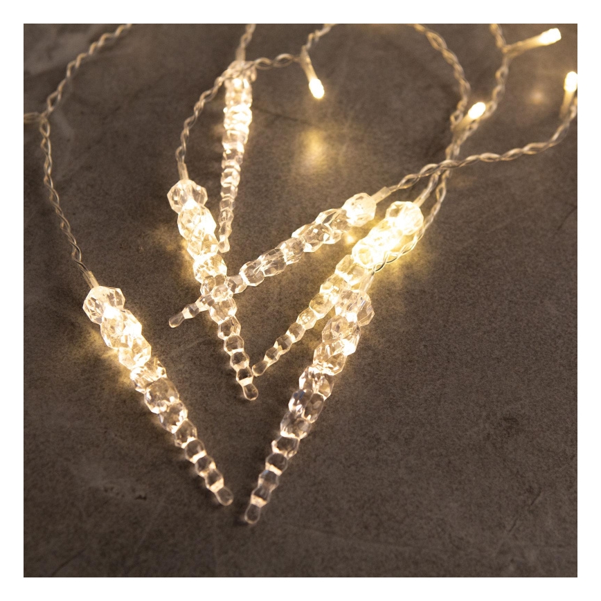 LED kalėdinė lauko užuolaidų girlianda, 180 LED, 3,5x0,7 m, IP44, šiltai balta