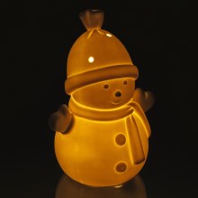 LED Kalėdinė porcelianinė dekoracija LED/3xLR44 sniego senis