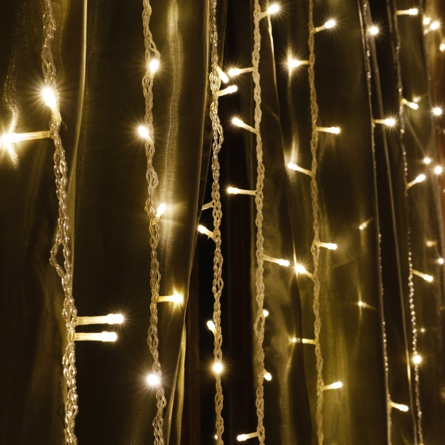 LED Kalėdinė užuolaida ESTELLA 47xLED/8 funkcijų 3,5 m šilta balta