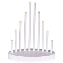 LED Kalėdinė žvakidė 10xLED/3xAA balta