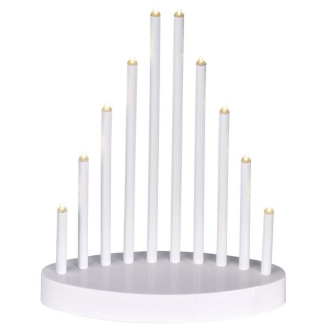 LED Kalėdinė žvakidė 10xLED/3xAA balta