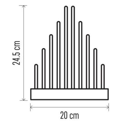 LED Kalėdinė žvakidė 10xLED/3xAA balta