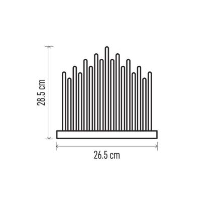 LED Kalėdinė žvakidė 17xLED/3xAA raudona