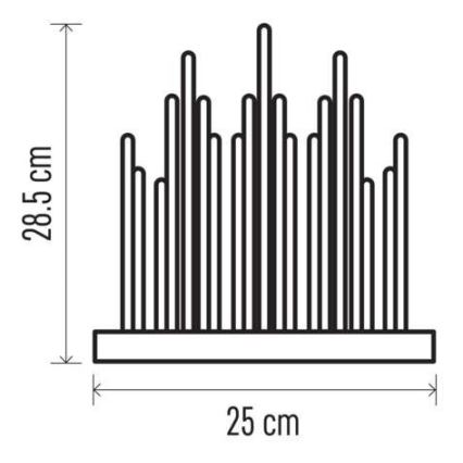 LED Kalėdinė žvakidė 19xLED/3xAA pilka