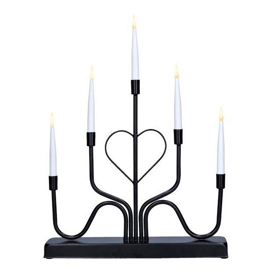 LED kalėdinė žvakidė, 5xLED/2xAA, šiltai balta