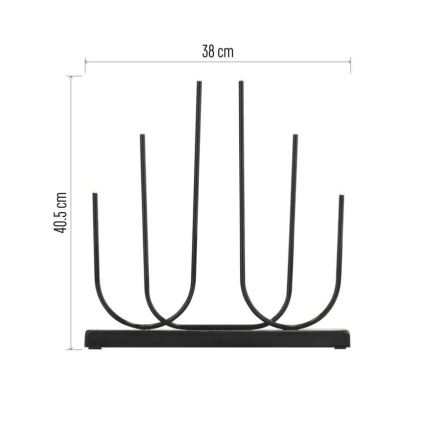 LED kalėdinė žvakidė 6xLED/2xAA juoda