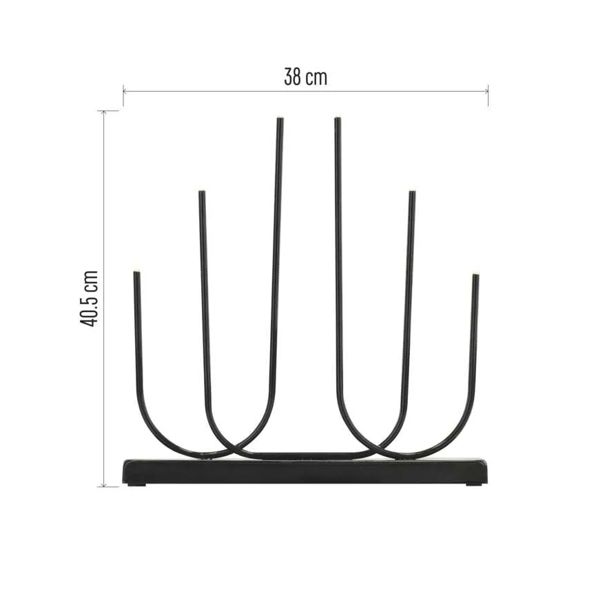 LED kalėdinė žvakidė 6xLED/2xAA juoda