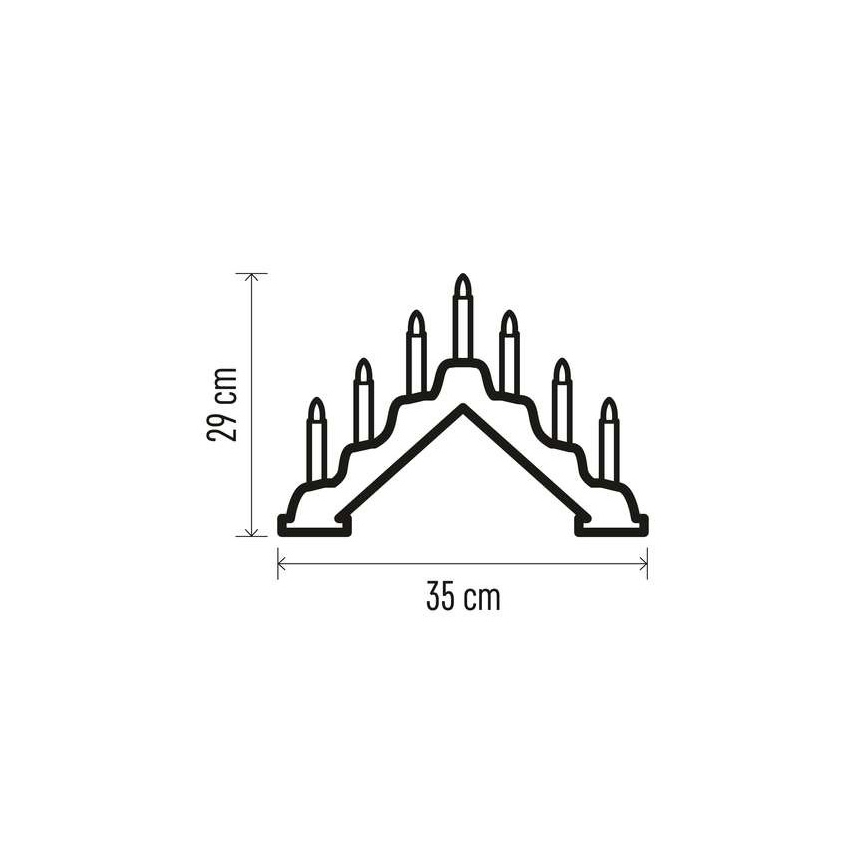 LED Kalėdinė žvakidė 7xLED/2xAA balta