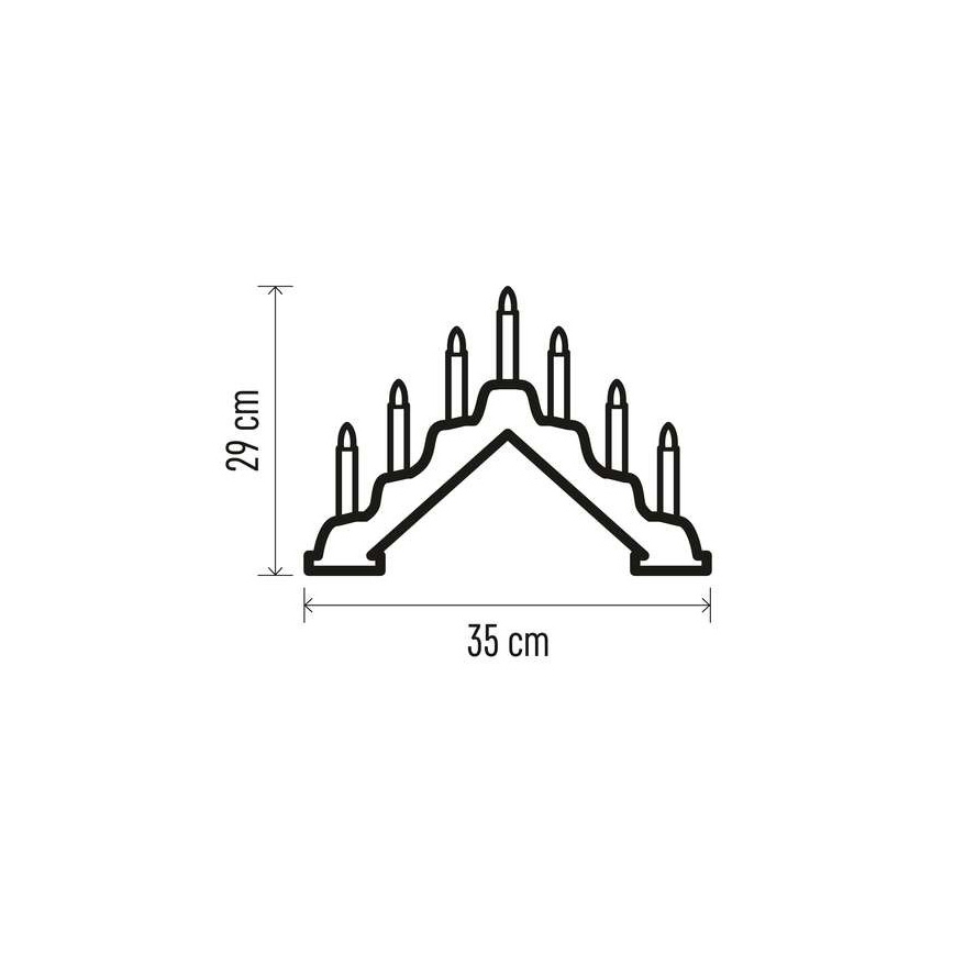 LED Kalėdinė žvakidė 7xLED/2xAA smėlio spalvos