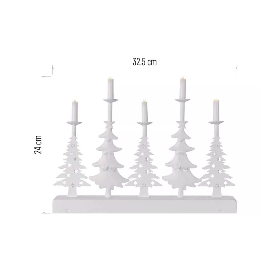 LED Kalėdinė žvakidė LED/2xAA balta