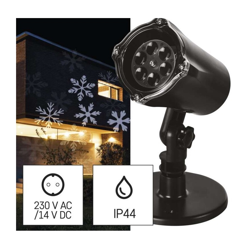 LED Kalėdinis lauko projektorius LED/3,6W/230V IP44 šaltai balta