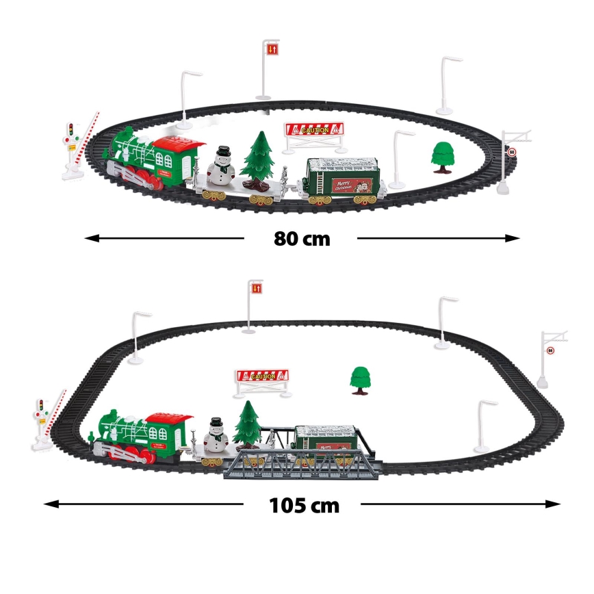 LED Kalėdinis traukinukas LED/2xAA šiltai balta