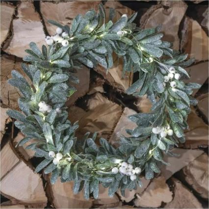 LED kalėdinis vainikas 25xLED/3xAA, skersmuo 35 cm