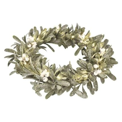 LED kalėdinis vainikas 25xLED/3xAA, skersmuo 35 cm