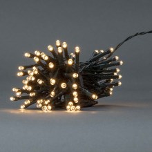 LED Kalėdų girlianda 96xLED/7 funkcijos/3xAA 7,7m IP44 šiltai balta