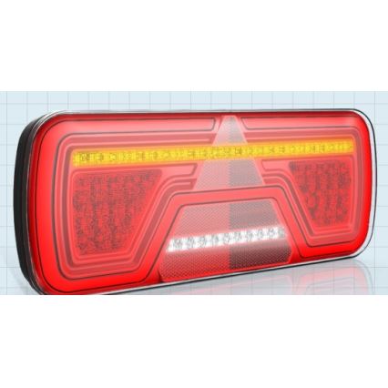 LED Kombinuota šviesa su dinaminiu posūkio signalu LED/10-30V IP67 kairė