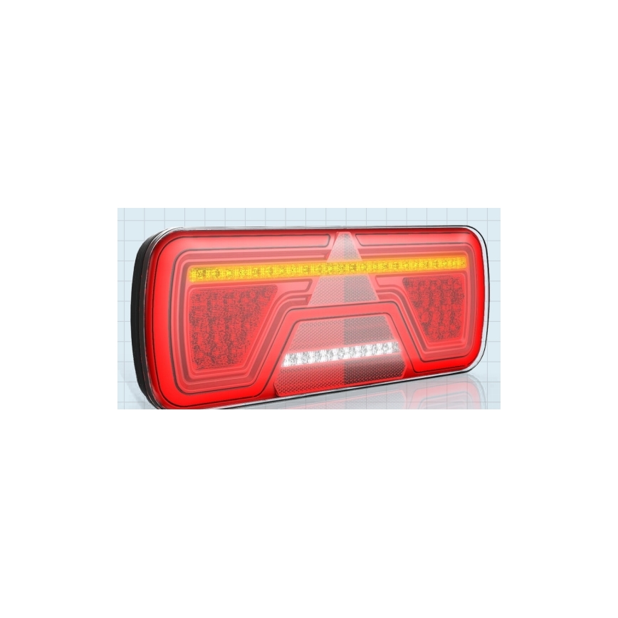 LED Kombinuota šviesa su dinaminiu posūkio signalu LED/10-30V IP67 kairė