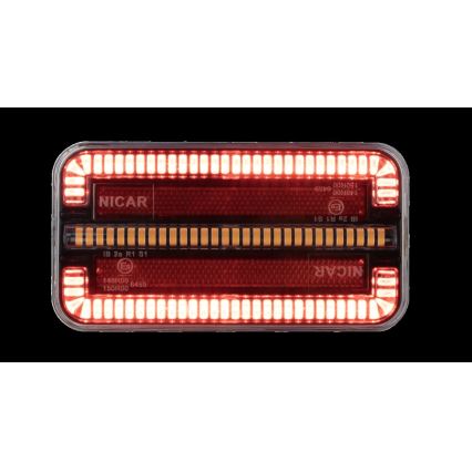 LED Kombinuota šviesa su dinaminiu posūkio signalu LED/12-24V IP65