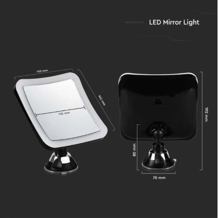 LED kosmetinis veidrodis LED/3,2W/4,5V 3xAA IP44