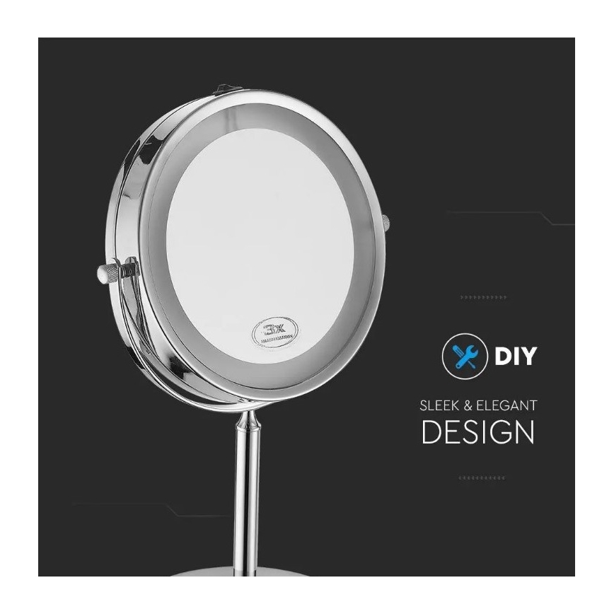 LED kosmetinis veidrodis LED/3W/6V 4xAA IP44