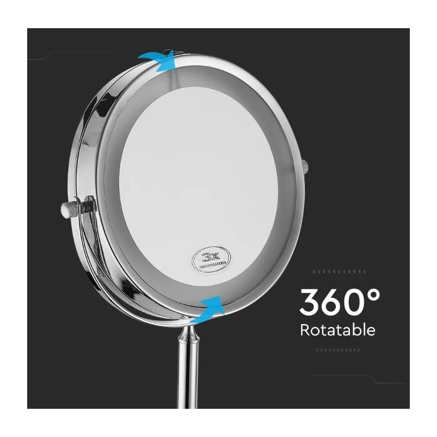 LED kosmetinis veidrodis LED/3W/6V 4xAA IP44