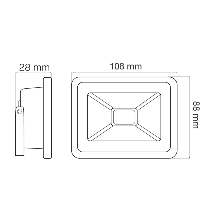 LED Kryptinis šviestuvas LED/20W/230V