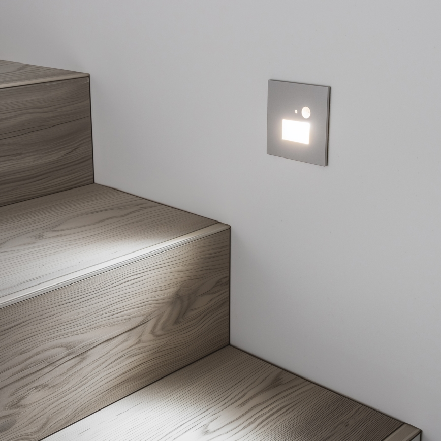 LED Laiptinės šviestuvas su judesio jutikliu LED/1,5W/230V 3000K/4000K/6500K
